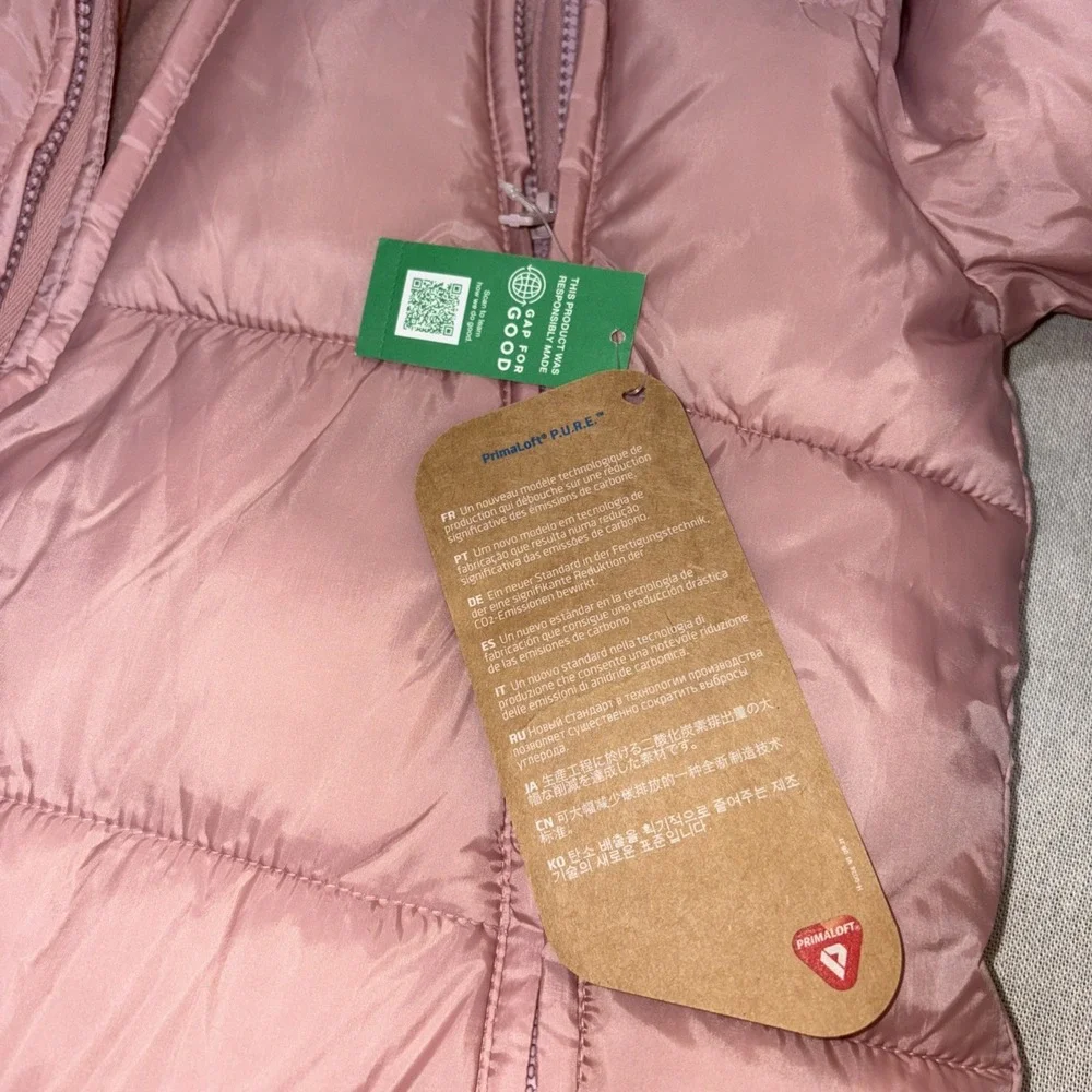 NWT Gap-Baby Recycled Heavy Weight‎ Puffer One-Piece 18-24 Mo Pink Girls Winter